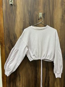 Short Top With Balloon Sleeves