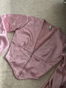Newme -Pink Satin Corset Top