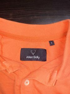 Allen Solly Orange Polo T-Shirt