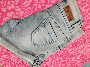 Ice Blue Denim Shorts Like New