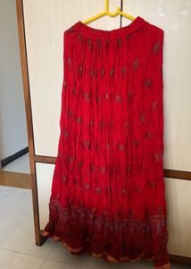 Red Maxi Skirt