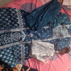 New Art Silk Suit Set From Myntra