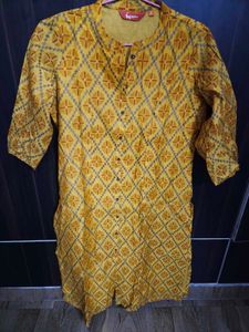 Yellow Patterned Kurta