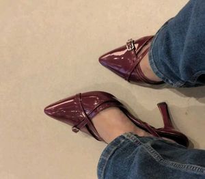 Burgundy Strappy Heels