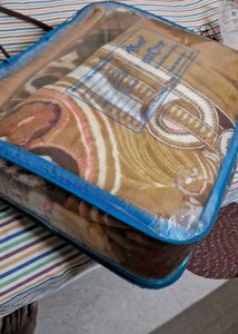 Cozy Brown Blanket With Free Pillow