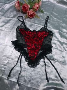 Red & Black Lace Lingerie