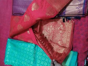 Kanjiwaram Soft Silk Combo Saries.