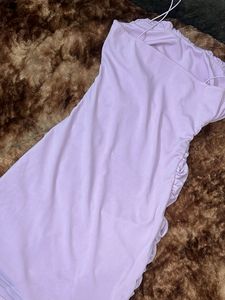 Lilac Urbanic Ruched Mini Dress