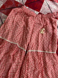 Pink Polka Dot Palazzo Pants like skirt