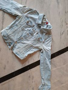 Women Stylish ribbed  Denim Jacket