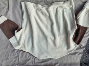 Brown &amp; Beige Patchwork Pullover