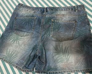 Floral Denim Shorts