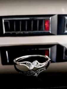 Zircon Diamond Ladies Kada Pure Silver 925