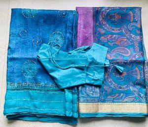 Combo Of Semi Tissue Silk Saree