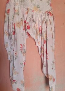 Flower Printed Silk Suit