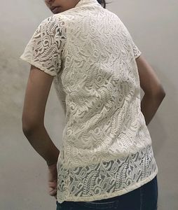 Cream shirt Top