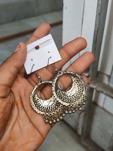 Silver Tone Drop Earrings