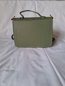 Sage Green Quilted Crossbody Bag