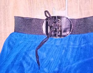 Blue Chiffon Ethnic Skirt
