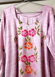 Floral Hand-Painted Kurta set
