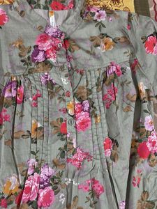 Floral Print Long Sleeve Blouse