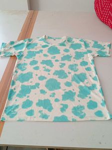 Blue Cow Print T-Shirt