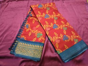 Siddharth - Red Floral Saree