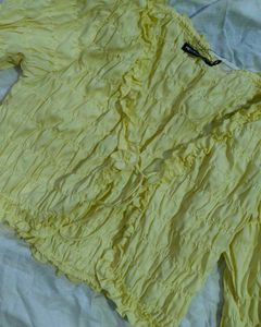 Butter Yellow Crop Top (Shrug)💛