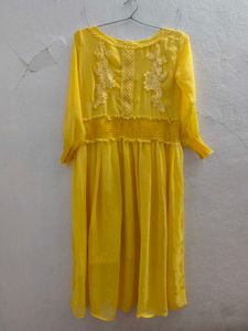 Yellow Embroidered Dress