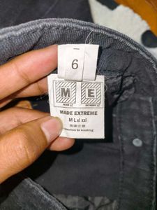 &#39;BLACKAIR&#39; Y2K Skull Patch Denim