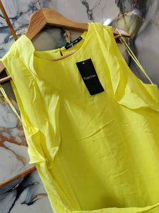 brand new Yellow Ruffle Dress M SIZE