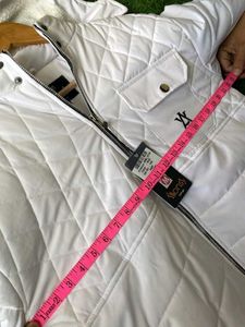 White Quilted Puffer Jacket