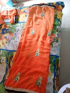 Ombre Orange Saree