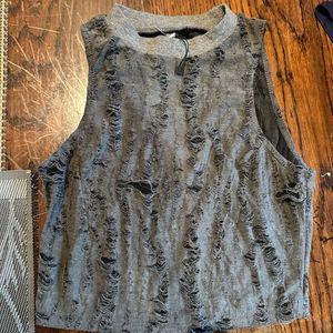 Distressed Gray Tank Top