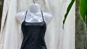 I. Sleek Black Slip Dress
