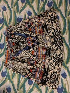 Patterned Mini Skirt