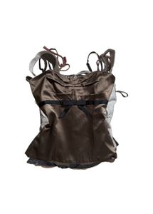 Brown Strapless corset Top