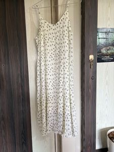 White Printed Slip Dress