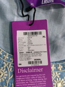 Libas Blue Kurta Set (Negotiations Available)
