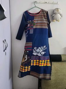 printed blue 💙 kurti