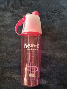 Pink Plastic Water Bottle