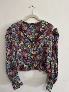 ZARA Floral Print Top
