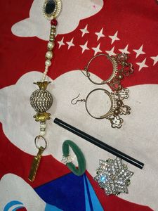 Jewelry Bundle: Earrings, Brooch, & More