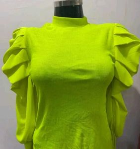 Puffy Sleeves Girls Korean Style Top