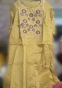 AURELIA Elegant Mustard Kurta Set XXL (2XL)