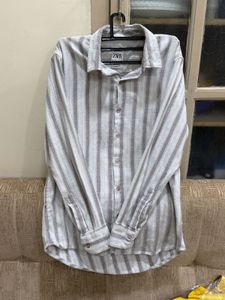 Zara Striped Button-Down Shirt