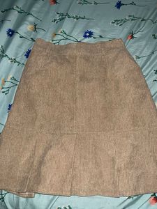 Corduroy Pleated Mini Skirt