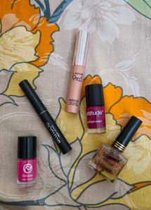 Lipsticks And Nail Paints - Combo Of 6