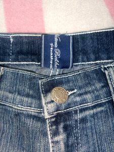 Crown Embellished Flare Jeans