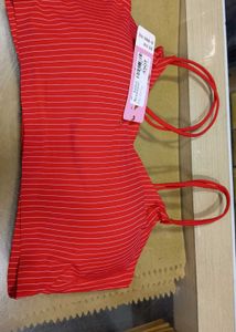 Red Striped Bra